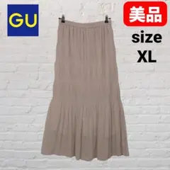 GU ランダムプリーツロングスカートXL