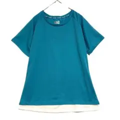キットソン　切替えヘムラグラン ドライTシャツ　青緑　Mのサムネイル
