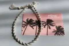 ハンドメイド　アンクレット　ミサンガ　ねじり編み　太め
