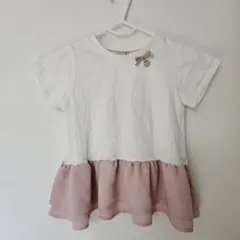 【大人気❣️】petit main フリル付きTシャツ 100