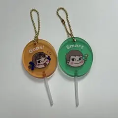 不二家 ペコちゃん ポコちゃん アクリルキーホルダー 2種セットのサムネイル