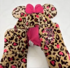 ディズニー ミニー マフラーキャップ ヒョウ柄 カチューシャ