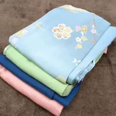 ル*ス様 3859 付け下げ着物まとめ売り4着！リメイク•お稽古用など☆