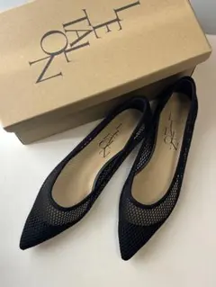 LE TALON メッシュフラットシューズ 24.0cm ブラック