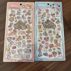 ディズニー プチドロップステッカー 2종 세트