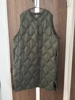 ユニクロ ウルトラライトダウン キルティングベスト XL カーキ インナーダウン