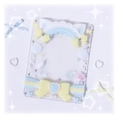 トレカケースデコ 硬質ケース レジン 猫耳メイド リボン