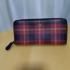 COACH チェック柄 長財布
