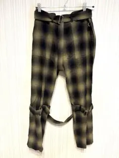 フィンガリン PD-232-BT-042 チェック柄 ウールボンテージパンツ PHINGERIN（フィンガリン） パンツ BONTAGE PANTS WOOL OMBRE
