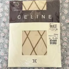CELINE セリーヌ 柄ストッキング M-L ダイヤ柄 アーク
