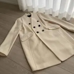 ロング　コート　untitled ホワイト　アウター　ジャケット