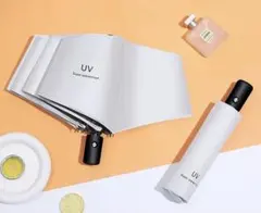 折りたたみ傘 ワンタッチ自動開閉撥水加工 晴雨兼用 高強度 UVカット ホワイト