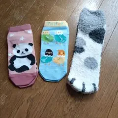 動物デザインソックス3足セット