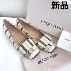 セルジオロッシ　バレリーナ　パンプス　フラットシューズ　スクエアトゥ　SR1新品