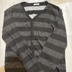 NAVY ストライプ カーディガン Mサイズ