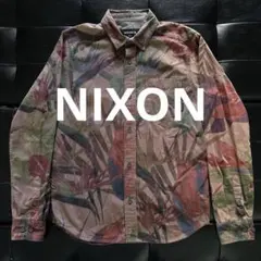 【希少デザイン】ニクソン NIXON ボタニカル柄 ワークシャツ 長袖 Sのサムネイル