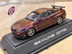 エブロ1/43日産スカイラインGT-R R34 Vスペック マジックパープル 紫のサムネイル