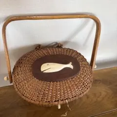 未使用品 米国製 NANTUCKET BASKETS ナンタケットバスケット Gray Mist Japan original Nantucket Basket Alan oval nest no.2 top&
