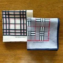 BURBERRY チェック柄 ハンカチ 2枚セット