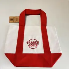 【新品】レッド　TRADER JOE'S ミニキャンバストートバッグ