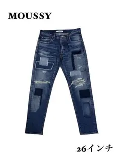 【定価17,000円】 MOUSSY パッチワーク ダメージ デニム y2k