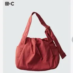 UNIQLO C ユニクロ ソフトパフィーショルダーバッグ レッド
