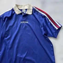 ✨adidasアディダス デサント製青半袖ポロシャツM-L mr819のサムネイル