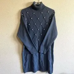 ニットワンピース　パール　Fサイズ