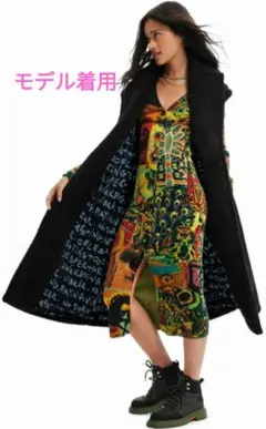 3回着用 DESIGUAL デシグアル ウール ベスト ロングコートのサムネイル