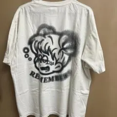 REMEMBER?Tシャツ ホワイト　バック全面プリント L