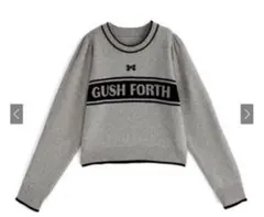 【新品未使用】GRLリボン刺繍ロゴニットトップス tu971