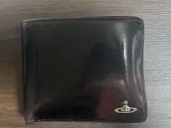 ヴィヴィアンウエストウッド アドヴァンレザー二つ折り財布 黒 赤 ボルドー