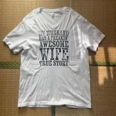 ホワイト Vネック Tシャツ 2XL