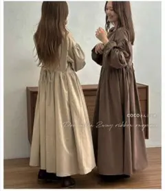 NOAHL ピーチスキン2wayリボンワンピースcocoさんコラボ ブラック M