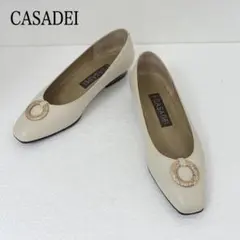 CASADEI パンプス ゴールド金具 装飾 フラット イタリア製のサムネイル
