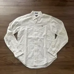 Polo USA製 ラルフローレン 白シャツ XS 相当刺繍ロゴ