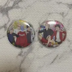 ハイキュー 缶バッチ 缶バッジ ビスケット 月島 黒尾 木兎 西谷 夜久 2個