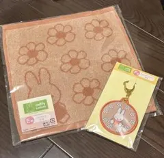 【ミッフィー】ハンドタオルとワッペンキーホルダーセット/1番くじ/タイトーくじ