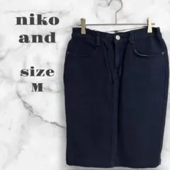 ニコアンド　タイトスカート　カジュアル　ネイビー　M 美品　匿名配送