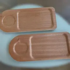 木製 カフェトレイ 2枚セット