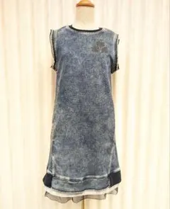 DIESEL キッズ デニム ノースリーブ ワンピース 14 160cmのサムネイル