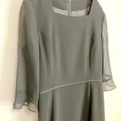 ✨️極美品✨️シアー袖ブラックフォーマルワンピース 【S】冠婚葬祭 礼服 喪服 黒