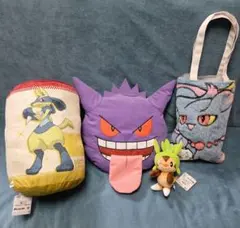 ポケモン ぬいぐるみ リュック トートバッグ クッション 4点セット