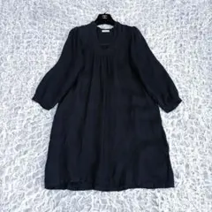 フォグリネンワーク リトアニアリネン100%スキッパーワンピース A