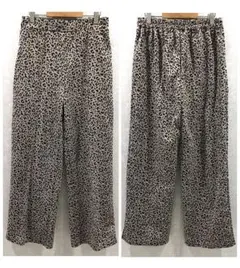 00ｓ アニマル ヒョウ柄 ワイド イージーパンツ ｙ２ｋ ベージュ フリー