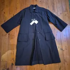 新品UNIQLO×JW ANDERSONナイロンロングコート 実質М〜L 紺✕黒