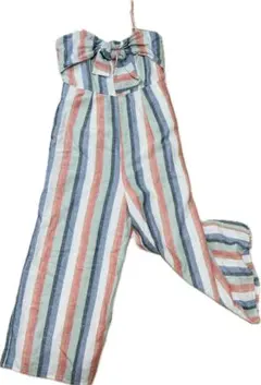 ストライプ オールインワン レディース