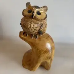 金岡茂幸 フクロウ ミミズク 彫刻 木彫り - メルカリ