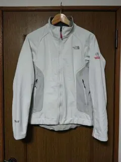 【希少】ノースフェイス ソフトシェルジャケット M ホワイト ストレッチ 裏ボア