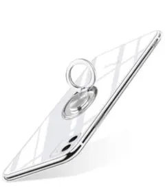 iPhone 11 ケース リング付き 全体透明 TPU 耐衝撃 クリア 対応